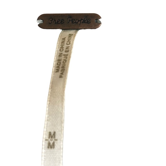 Free People Cotton Pullover Sweater  Women M  Pale Pink and Gray Stripes  Knubby - Picture 9 of 10